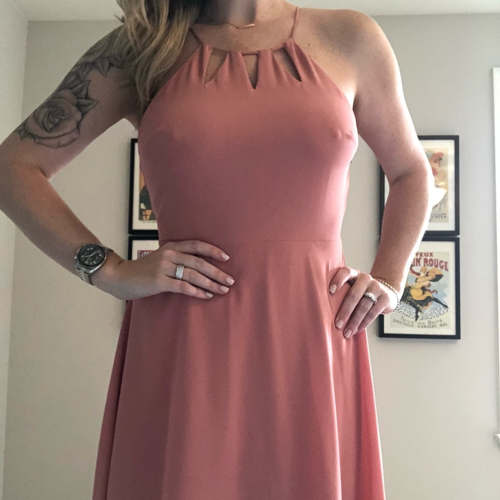 Pink skater dress